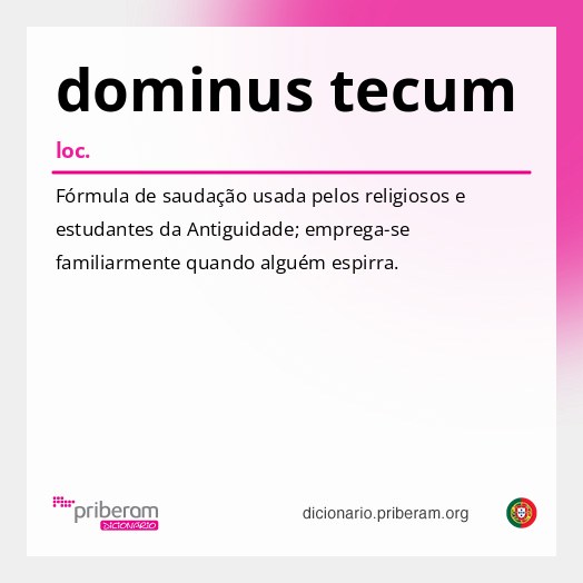 Significado de dominus tecum